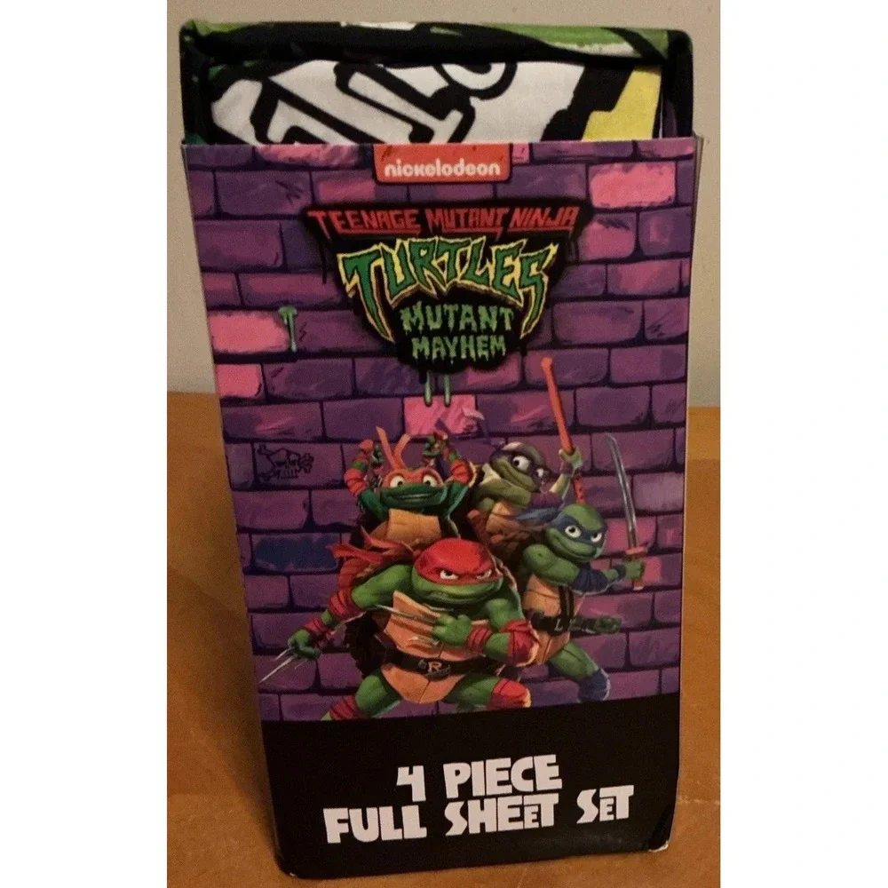 Nickelodeon Teenage‎ Mutant Ninja Turtles Kids 4-Piece Full Sheet Set Microfiber - Picture 6 of 7